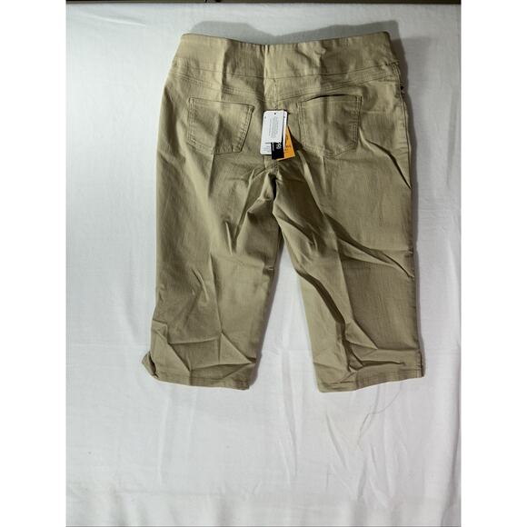Ruby Rd Slimming Stretch Mid-Capri PantsChino Color Womens 16P Elastic Waist - Picture 7 of 11